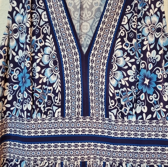 Soma Blue and White Floral Dress - Picture 2 of 5